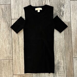 Michael Kors Black Cold Shoulder Short Sleeve Top Size XS
